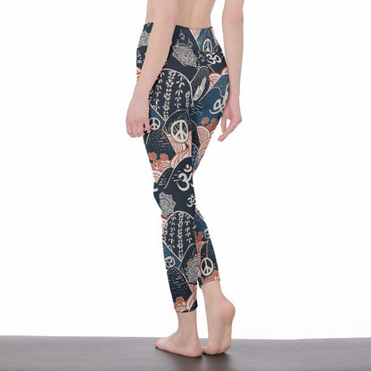 Himalayan Mountains Mystic Balance Flow Yoga High Waist Leggings | 5To9Style