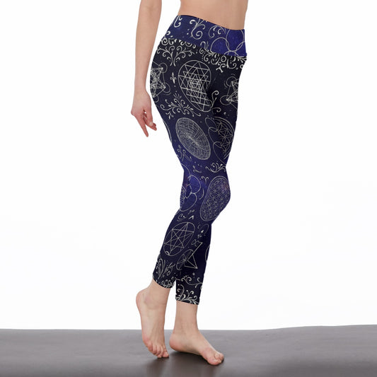 Sacred Geometry Infinite Spirit Vision Yoga High Waist Leggings | 5To9Style