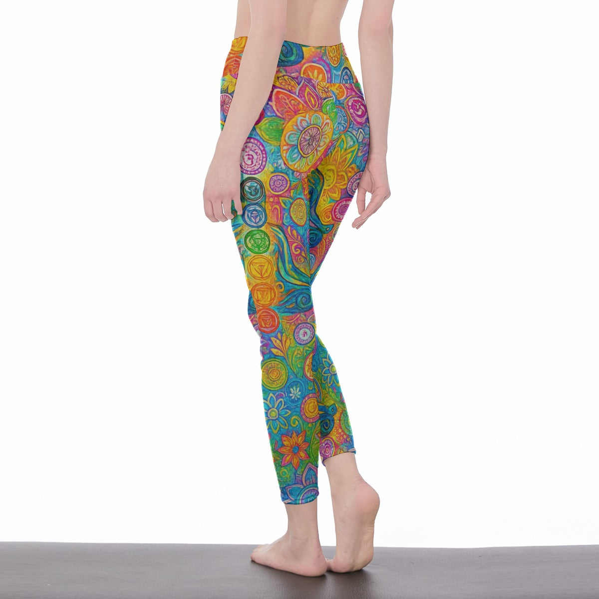 Mandala Pose Sacred Light Aura Yoga High Waist Leggings | 5To9Style