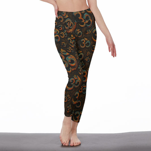 Om Symbol Yoga Infinite Balance Glow Yoga High Waist Leggings | 5To9Style