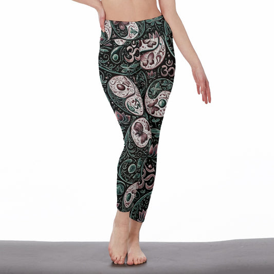 Yin Yang Variations Harmony Energy Flow Yoga High Waist Leggings | 5To9Style