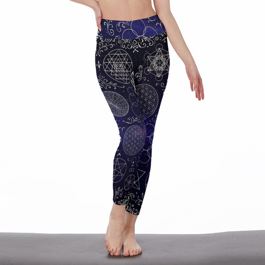 Sacred Geometry Infinite Spirit Vision Yoga High Waist Leggings | 5To9Style