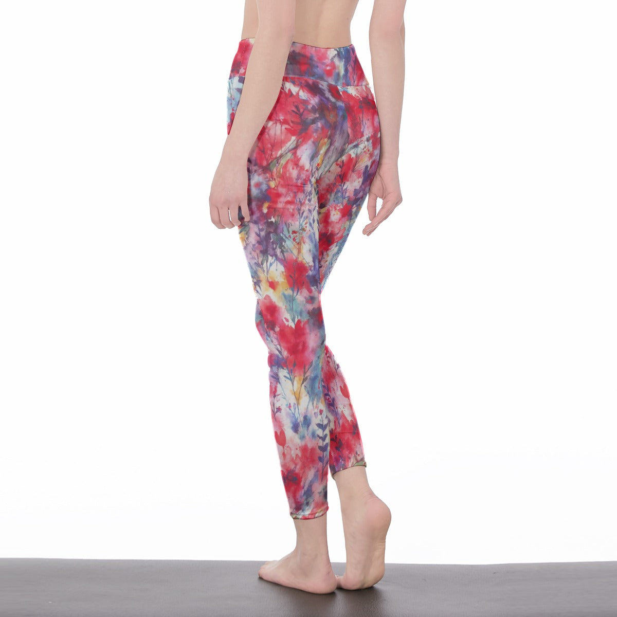 Abstract Watercolor Splashes Infinite Spirit Flow Yoga High Waist Leggings | 5To9Style