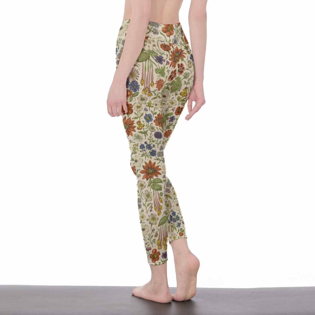 Herbal Illustration Energy Freedom Soul Shine Yoga High Waist Leggings | 5To9Style