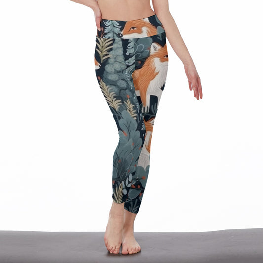Yoga Pants Fox Cozy in Woodland Harmony Yoga High Waist Leggings | 5To9Style