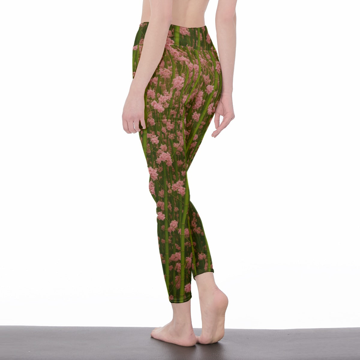 Bamboo Forest & Cherry Blossoms Infinite Energy Vision Yoga High Waist Leggings | 5To9Style