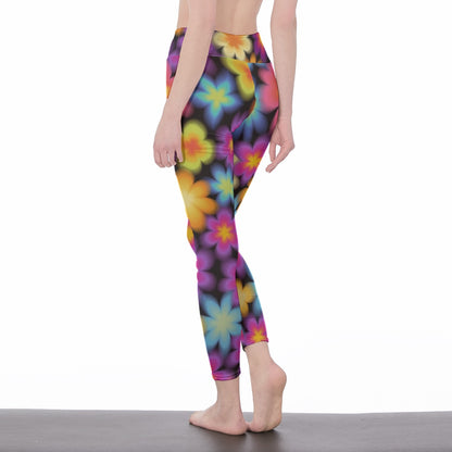 Aura Glow Patterns Harmony Energy Flow Yoga High Waist Leggings | 5To9Style