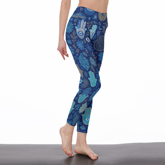 Hamsa Spiritual Balance Glow Yoga High Waist Leggings | 5To9Style
