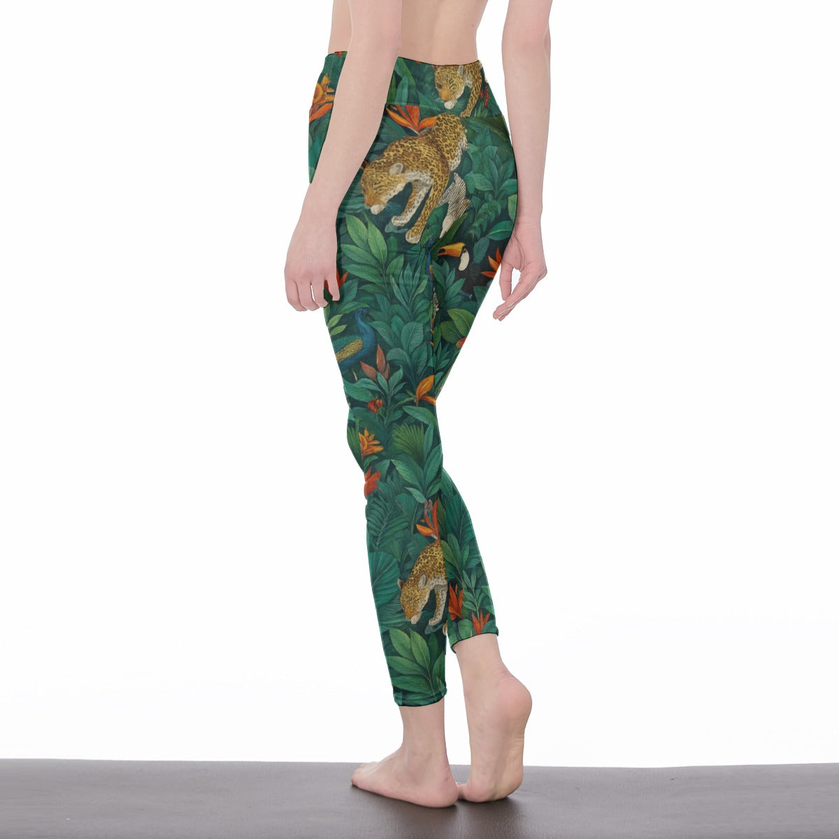 Tropical Forest Pattern Power Grace Focus Flow Yoga High Waist Leggings | 5To9Style