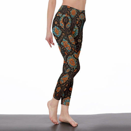 Mandala Pose Harmony Energy Flow Yoga High Waist Leggings | 5To9Style