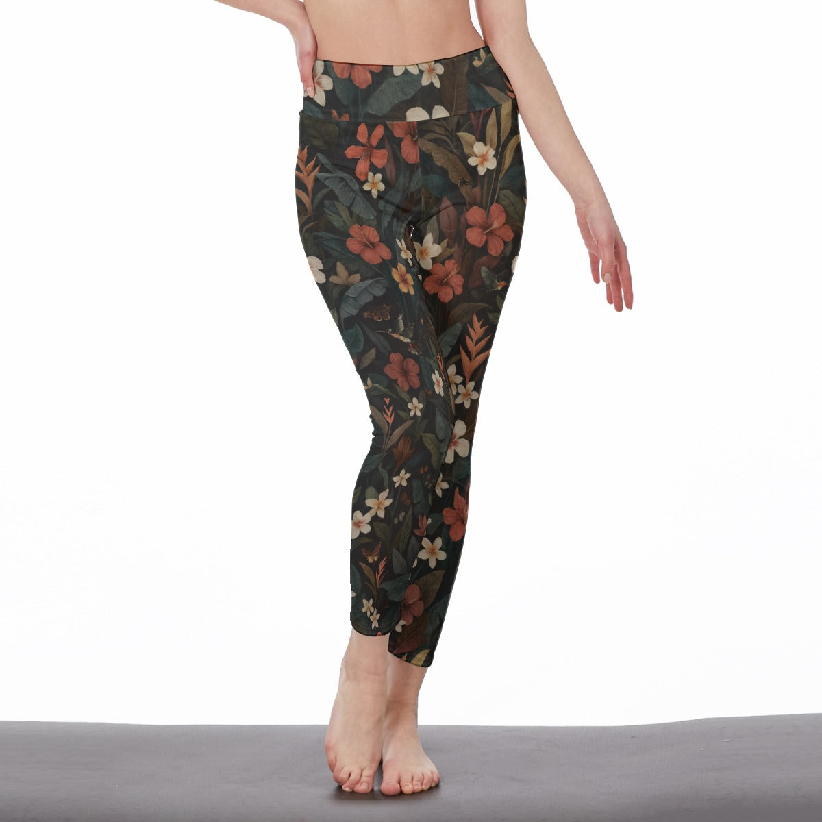 Tropical Forest Pattern Calm Strength Spirit Light Yoga High Waist Leggings | 5To9Style