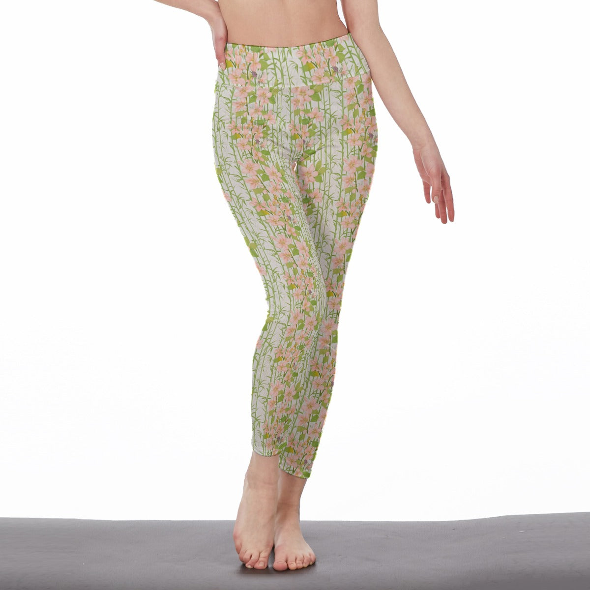 Bamboo Forest & Cherry Blossoms Mystic Balance Glow Yoga High Waist Leggings | 5To9Style