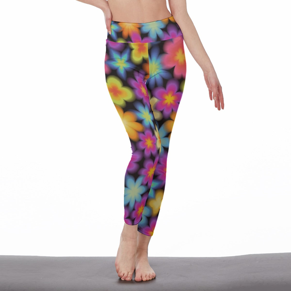 Aura Glow Patterns Harmony Energy Flow Yoga High Waist Leggings | 5To9Style