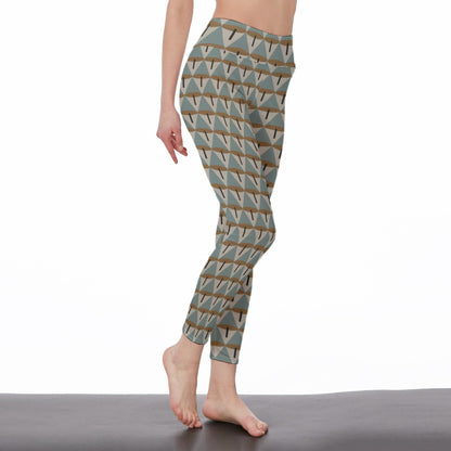 Yoga Pants Art Bold Geometric Shape Harmony Yoga High Waist Leggings | 5To9Style