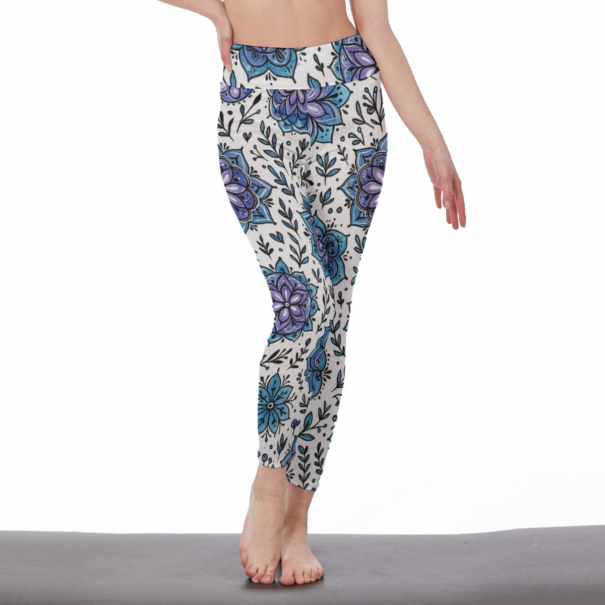 Watercolor Mandala Mystic Balance Glow Yoga High Waist Leggings | 5To9Style