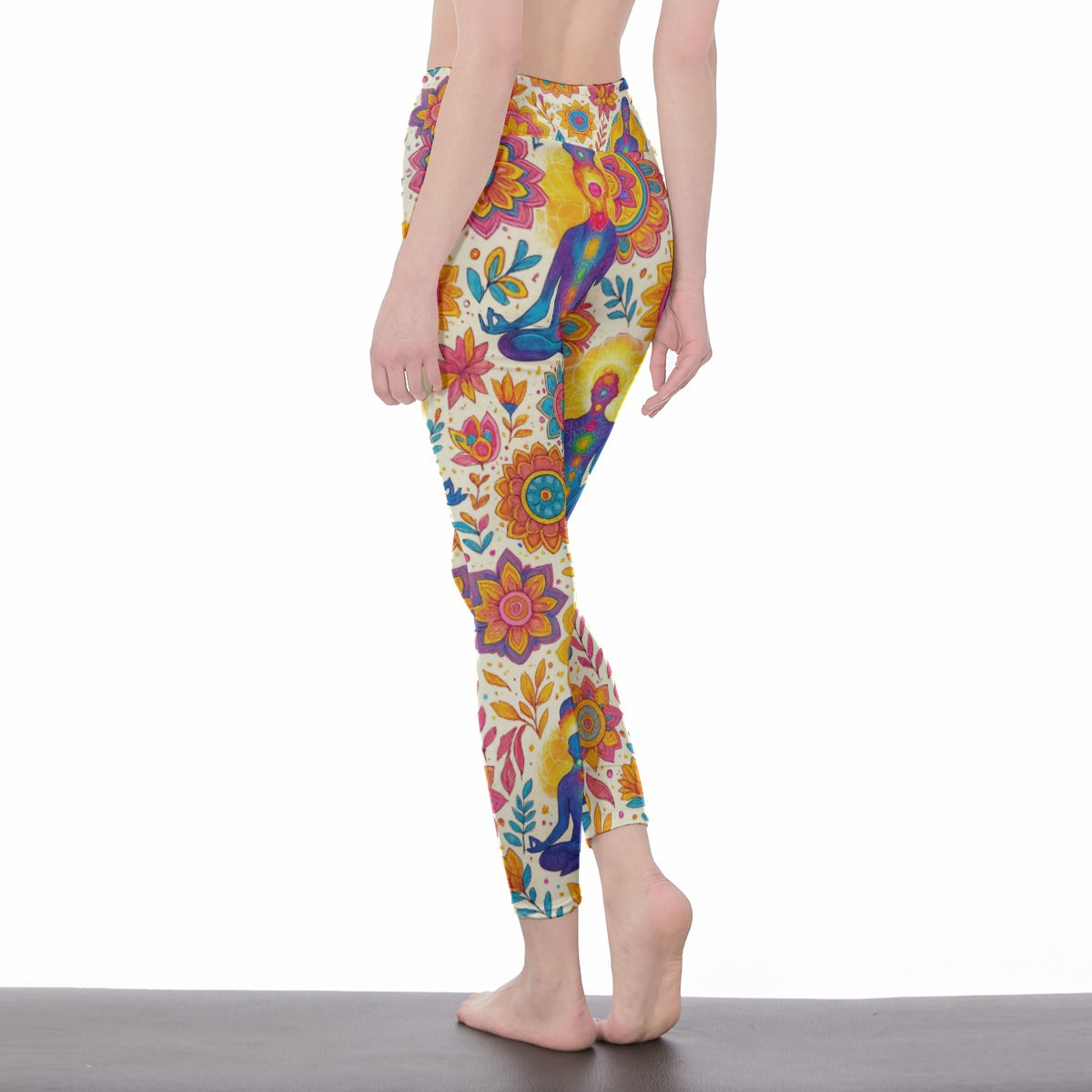 Mandala Pose Infinite Spirit Flow Yoga High Waist Leggings | 5To9Style