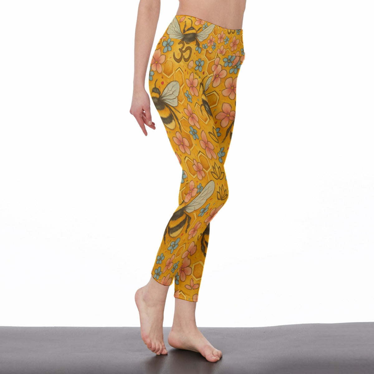 Honeycomb – Honey Bees Serenity Strength Aura Yoga High Waist Leggings | 5To9Style