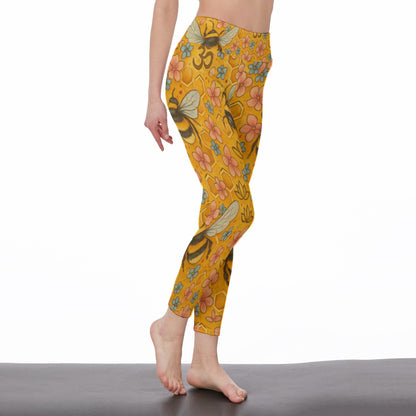 Honeycomb – Honey Bees Serenity Strength Aura Yoga High Waist Leggings | 5To9Style