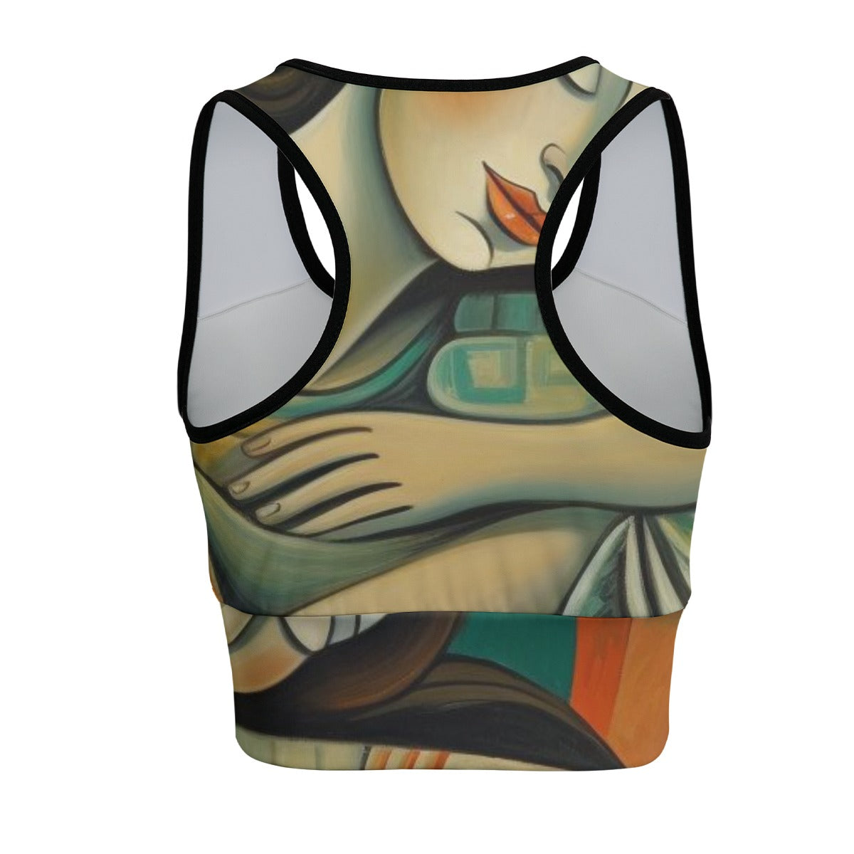 Art Modern Woman Face Harmony Yoga Women's Sports Bra