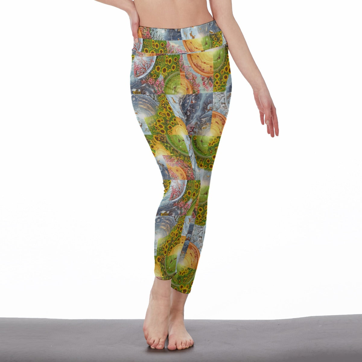 10 Natural Circle Harmony Balance Spirit Flow Yoga High Waist Leggings | 5To9Style