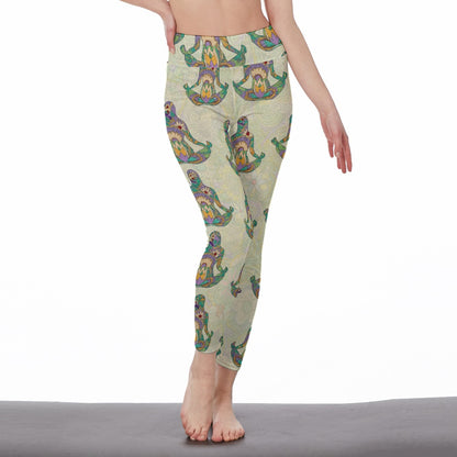 Mandala Pose Mystic Balance Glow Yoga High Waist Leggings | 5To9Style
