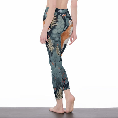 Yoga Pants Fox Cozy in Woodland Harmony Yoga High Waist Leggings | 5To9Style