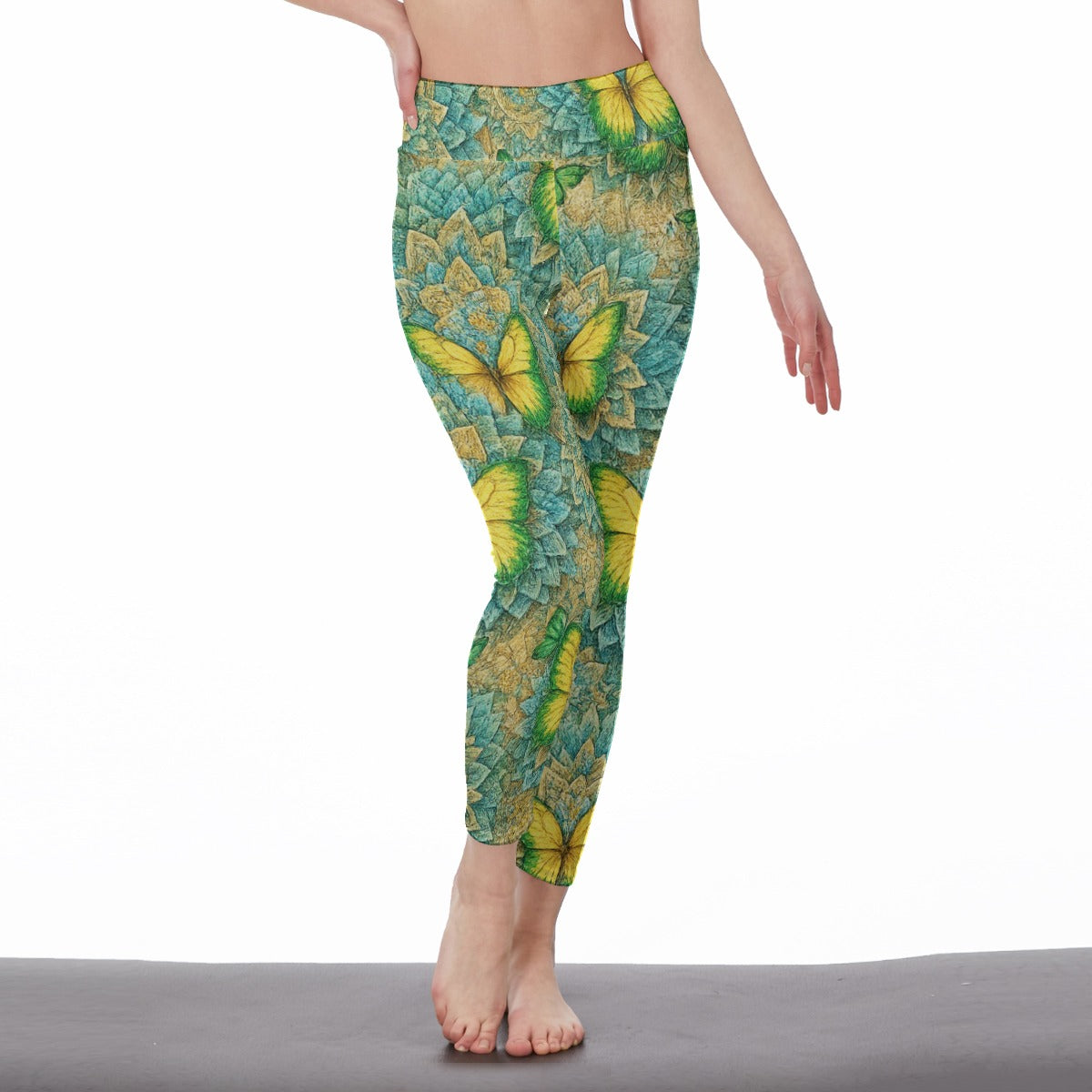 Butterfly & Mandala – Harmony Grace Spirit Flow Yoga High Waist Leggings | 5To9Style