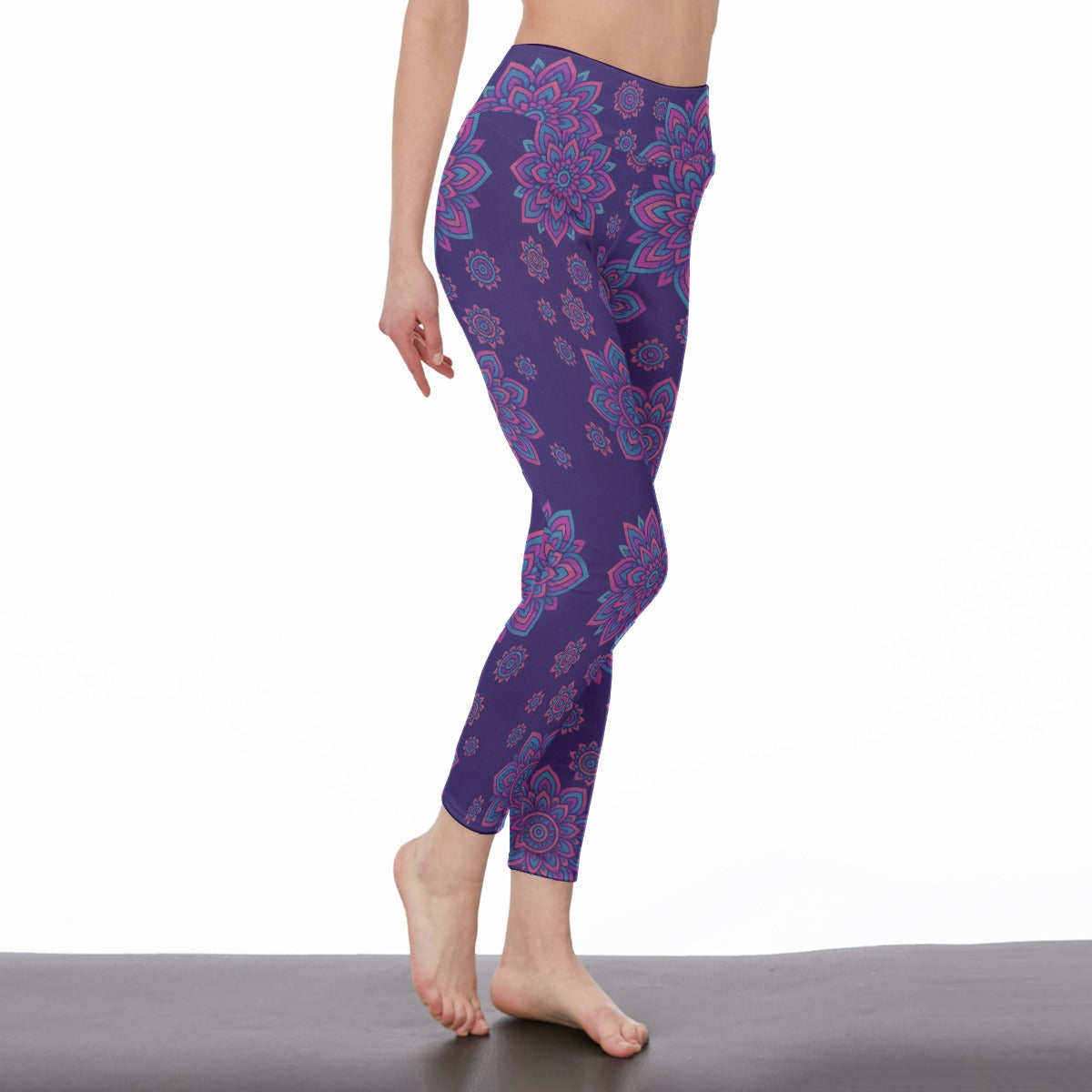 Nature & Harmony Mandala Pattern Sacred Balance Flow Yoga High Waist Leggings | 5To9Style