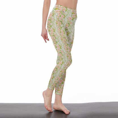 Bamboo Forest & Cherry Blossoms Mystic Balance Glow Yoga High Waist Leggings | 5To9Style