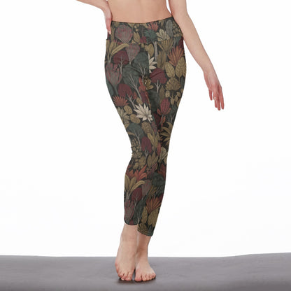 Tropical Forest Pattern Serenity Balance Inner Glow Yoga High Waist Leggings | 5To9Style
