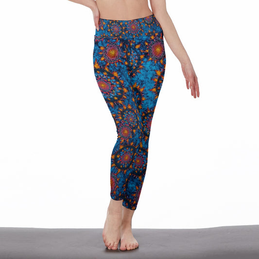 Tie Dye Pattern Serenity Strength Aura Yoga High Waist Leggings | 5To9Style