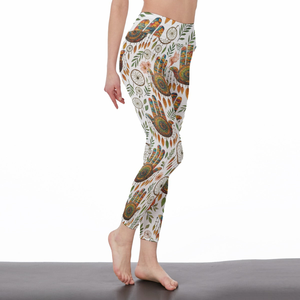 Dreamcatcher Sacred Light Aura Yoga High Waist Leggings | 5To9Style