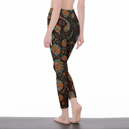 Mandala Pose Harmony Energy Flow Yoga High Waist Leggings | 5To9Style