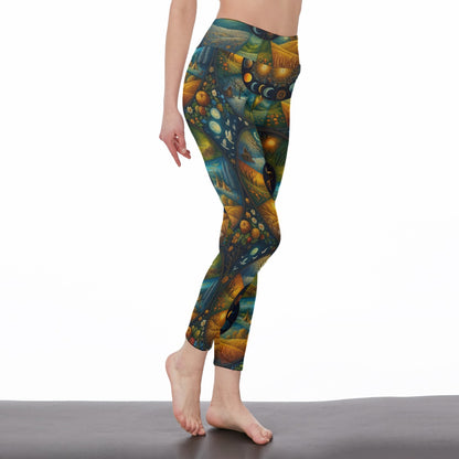 10 Natural Circle Energy Freedom Soul Shine Yoga High Waist Leggings | 5To9Style