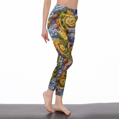 10 Natural Circle Power Grace Focus Light Yoga High Waist Leggings | 5To9Style