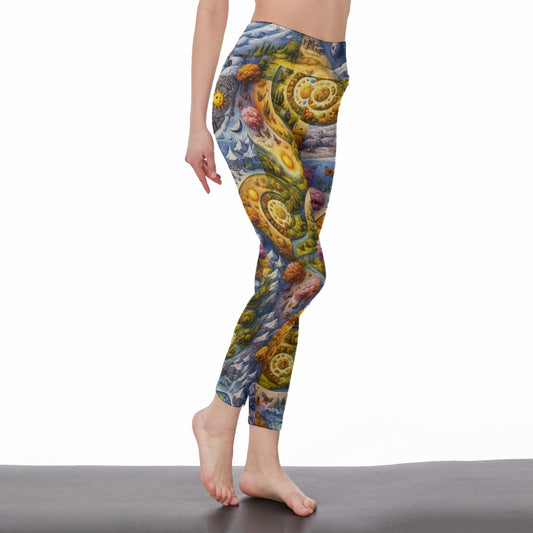 10 Natural Circle Power Grace Focus Light Yoga High Waist Leggings | 5To9Style