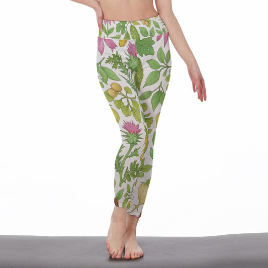 Ayurveda Herbs Power Grace Focus Flow Yoga High Waist Leggings | 5To9Style