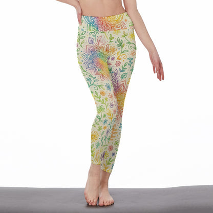Watercolor Mandala Infinite Spirit Vision Yoga High Waist Leggings | 5To9Style