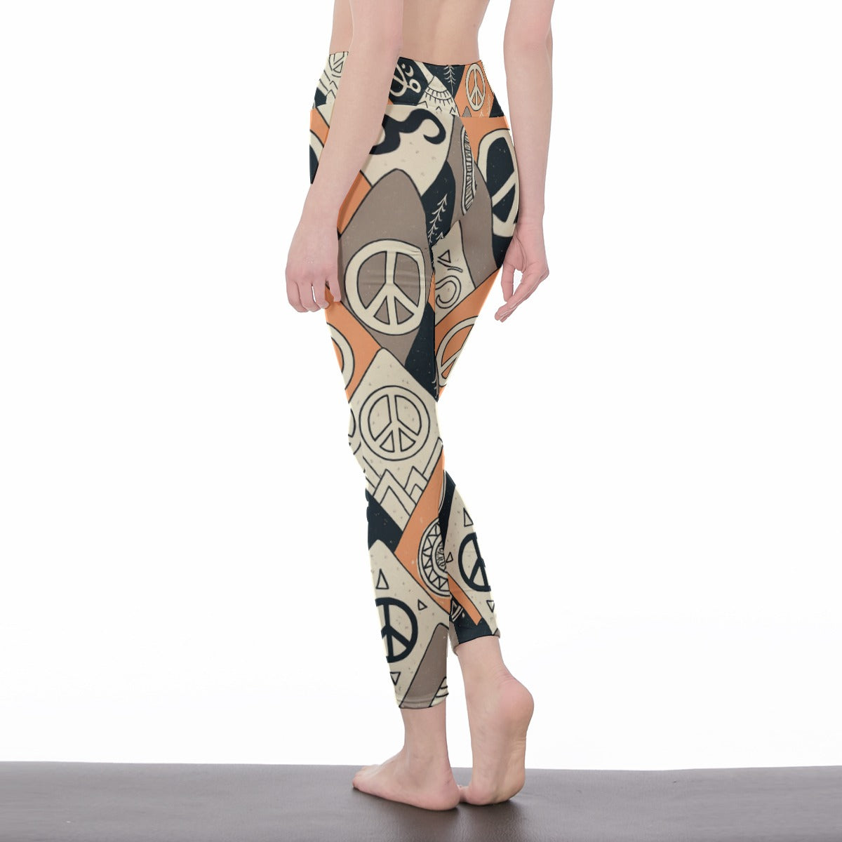 Himalayan Mountains Sacred Energy Glow Yoga High Waist Leggings | 5To9Style