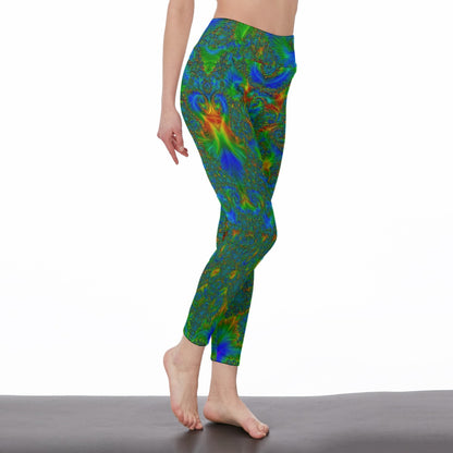 Psychedelic Fractals Infinite Spirit Vision Yoga High Waist Leggings | 5To9Style