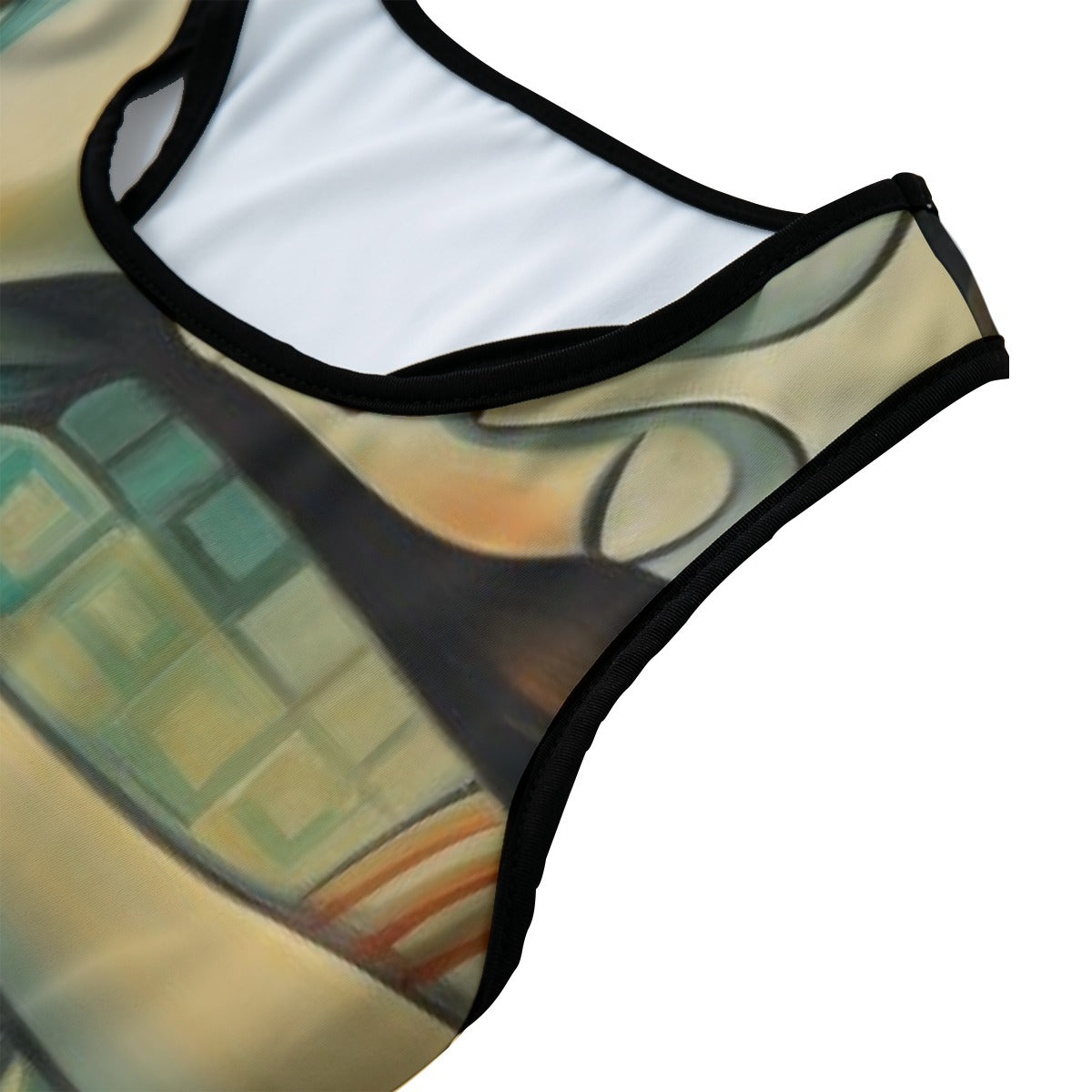 Art Modern Woman Face Harmony Yoga Women's Sports Bra