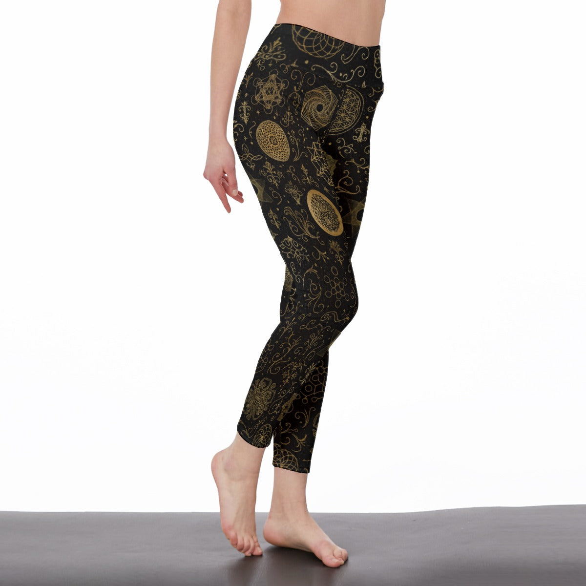 Sacred Geometry Cosmic Balance Flow Yoga High Waist Leggings | 5To9Style