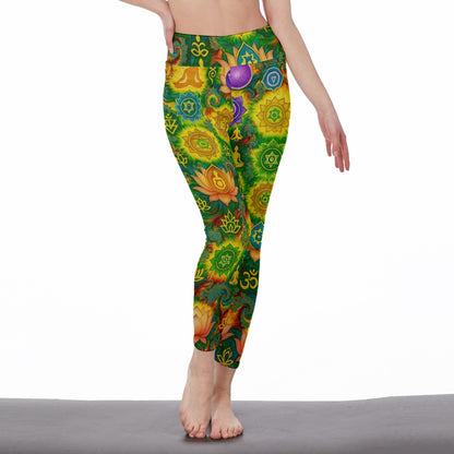 Rainbow Chakra Gradient Infinite Spirit Vision Yoga High Waist Leggings | 5To9Style