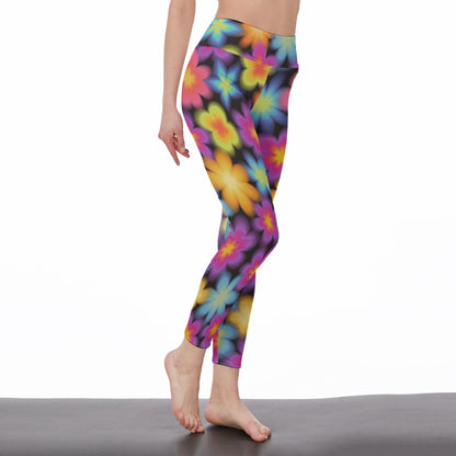 Aura Glow Patterns Harmony Energy Flow Yoga High Waist Leggings | 5To9Style