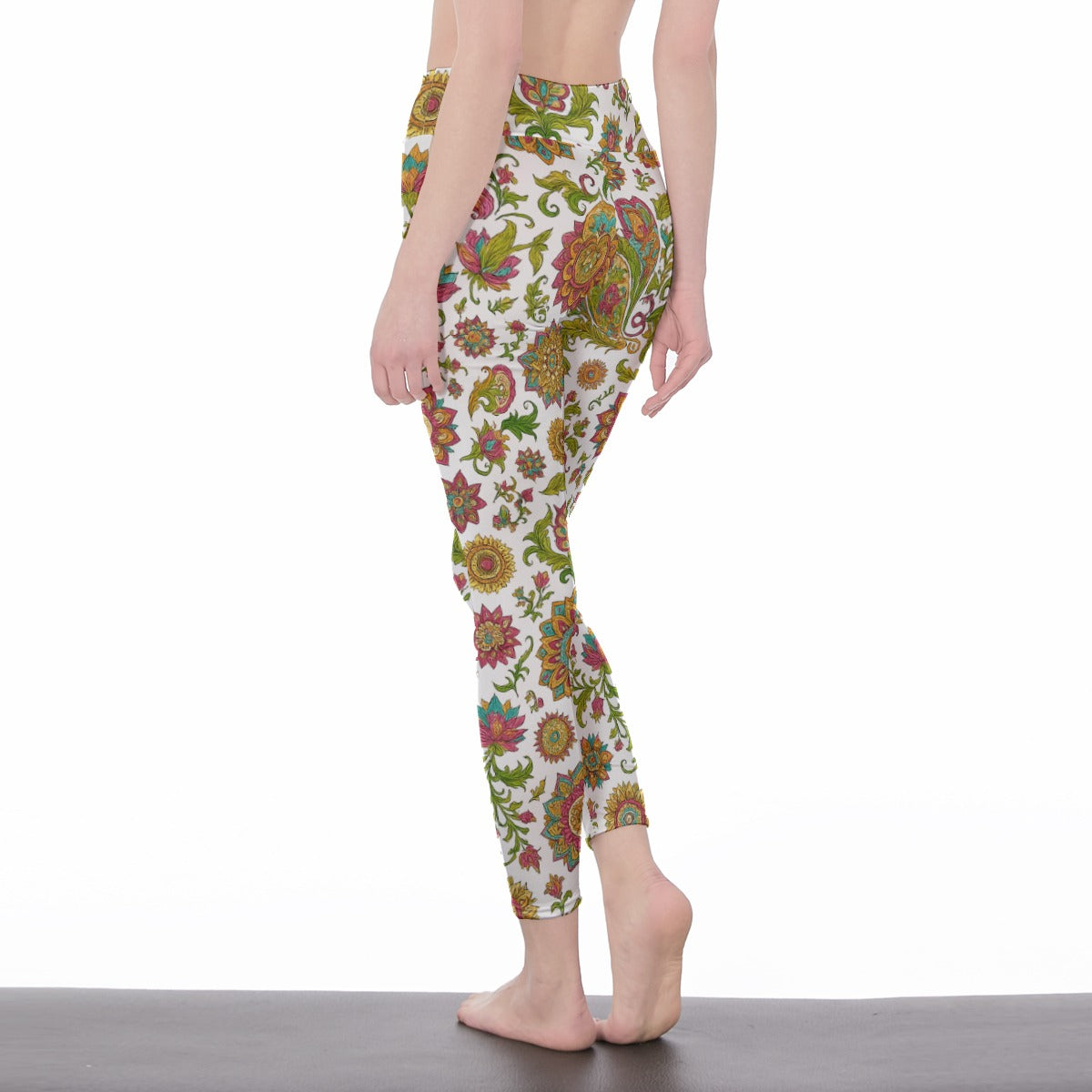 Paisley Pattern Infinite Spirit Flow Yoga High Waist Leggings | 5To9Style