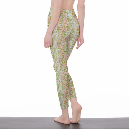 Bamboo Forest & Cherry Blossoms Mystic Balance Glow Yoga High Waist Leggings | 5To9Style