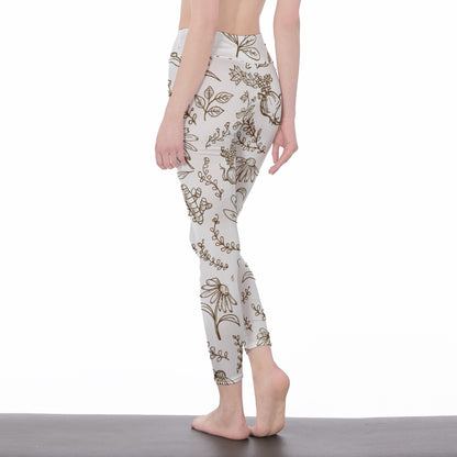 Ayurveda Herbs Serenity Balance Inner Glow Yoga High Waist Leggings | 5To9Style