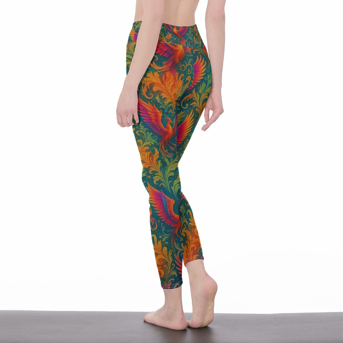 Phoenix Rising Calm Strength Inner Fire Yoga High Waist Leggings | 5To9Style