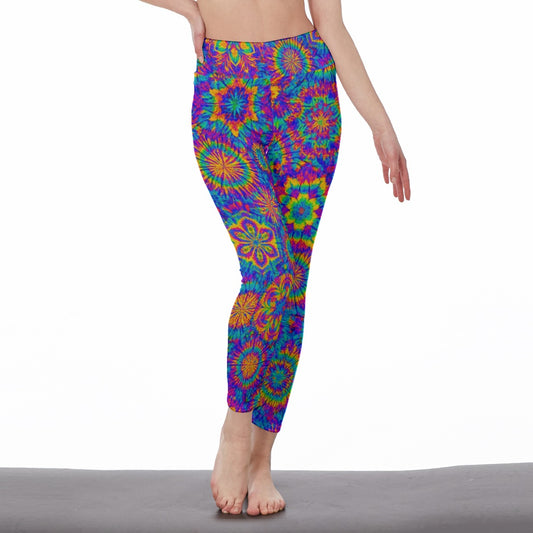 Tie Dye Pattern Harmony Energy Flow Yoga High Waist Leggings | 5To9Style