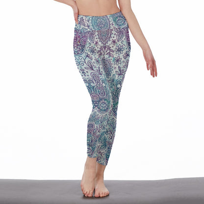 Hamsa Mystic Energy Flow Yoga High Waist Leggings | 5To9Style